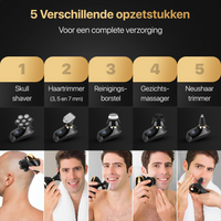 Head Shaver Deluxe + Extra Magnetische Scheerkop
