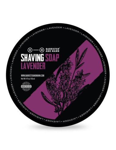 Barrister and Mann Shaving Soap Lavender 118ml