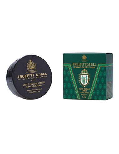 Truefitt & Hill Cazoleta de crema de afeitar West Indian Limes 190g
