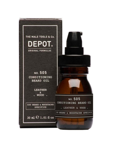 Depot 505 Aceite Acondicionador para Barba Leather & Wood 30ml