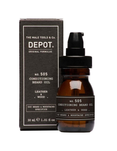 Depot 505 Conditioning Beard Oil Leather & Wood 30ml