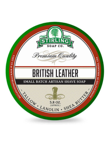 Stirling Soap Company Jabón de Afeitar British Leather 170ml