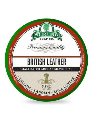 Stirling Soap Company Shave Soap British Leather 170ml