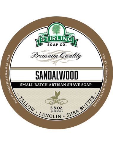 Stirling Soap Company Jabón de Afeitar Sándalo 170ml