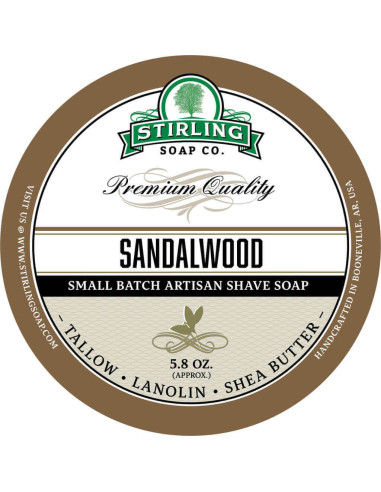 Stirling Soap Company Shaving Soap Sandalwood 170ml