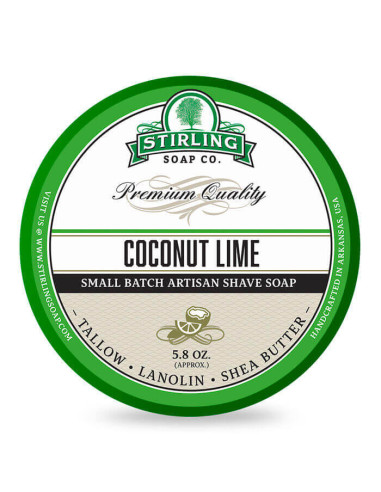Stirling Soap Company Shaving Soap Coconut Lime 170ml