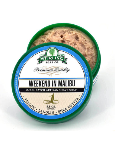 Stirling Soap Company  Jabón de Afeitar Weekend in Malibu 170ml