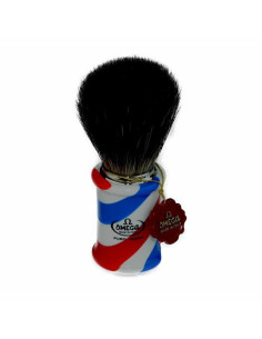 Omega Black Badger “Barber Pole” Shaving Brush