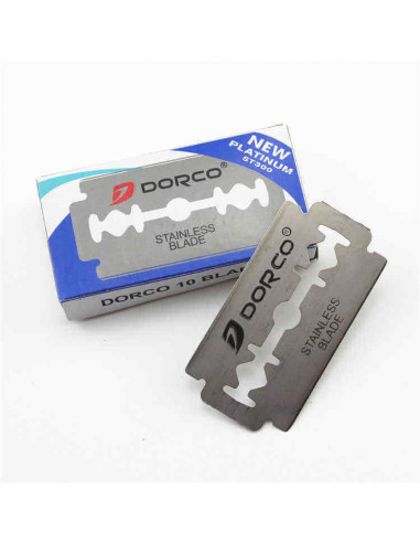 10 Dorco Platinum Double Edge Razor Blades ST-300