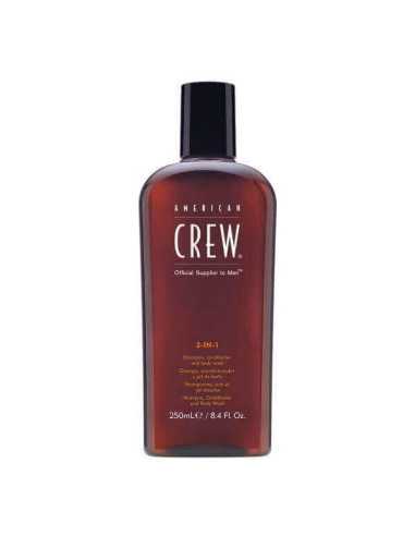 American Crew shampoo/condizionatore e lavaggio corpo 3 in 1 250 ml