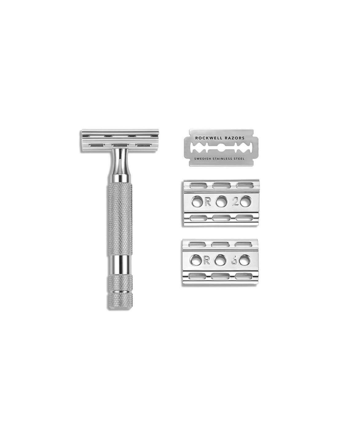 Rockwell 6C Classic Safety Razor White Chrome