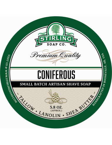 Stirling Soap Company Мыло для Бритья Coniferous 170мл