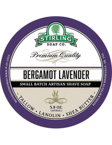 Stirling Soap Company Мыло для бритья Bergamot Lavender 170мл