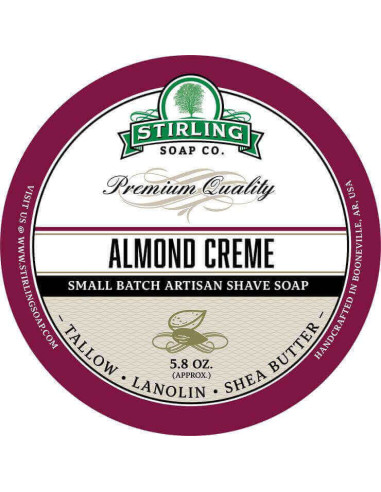 Stirling Soap Company Jabón de Afeitar Crema de Almendras 170ml