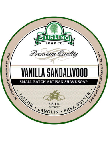 Stirling Soap Company Jabón de Afeitar Vanilla Sandalwood 170ml