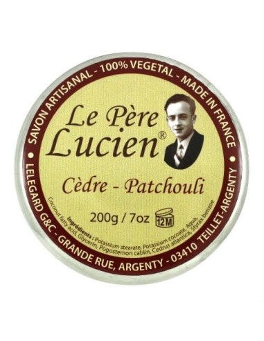 Le Pere Lucien Ciotola per sapone da barba al cedro e patchouli 200g