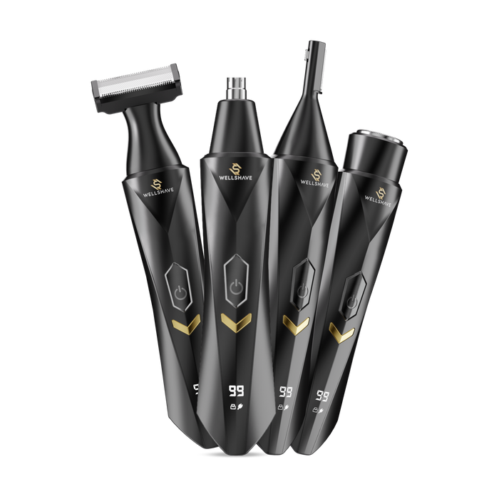 Neustrimmer Ultimate 4-in-1 met de vier opzetstukken